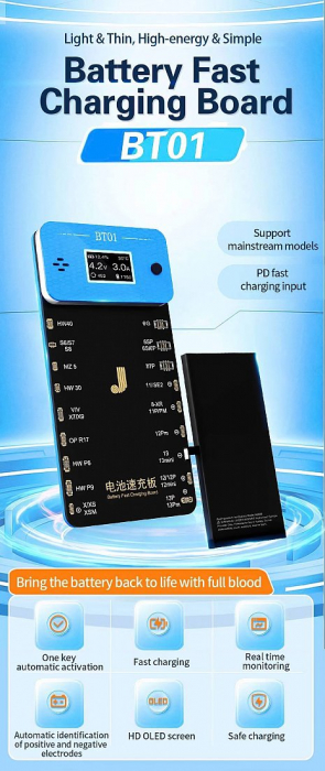 Placa activare incarcare baterii JC BT01, iPhone + Android [5]