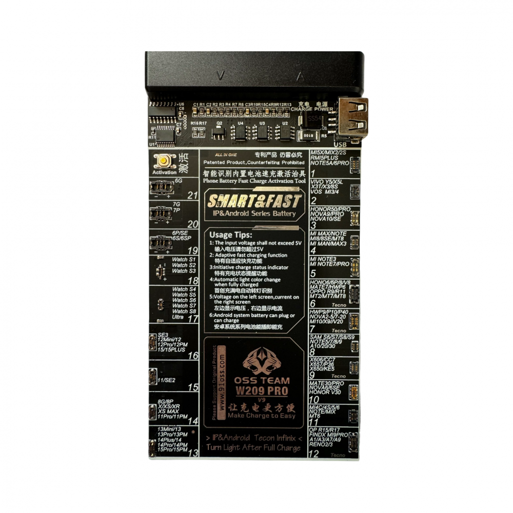 Placa activare incarcare, Incarcator baterii iphone, android, activare baterii Android W209 pro v9, xiaomi, huawei, samsung, oppo [2]