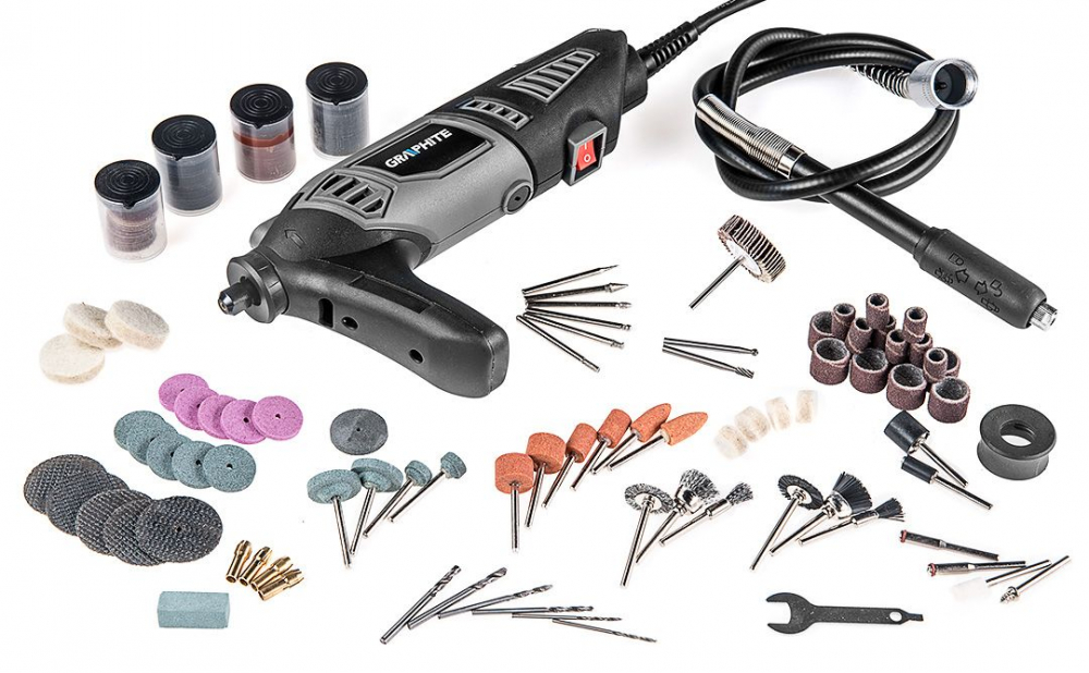 Minipolizor 170W,8000/35000rpm,LCD afisare viteza,cutie plastic ax flexibil,190cccesorii / Polish telefoane [4]