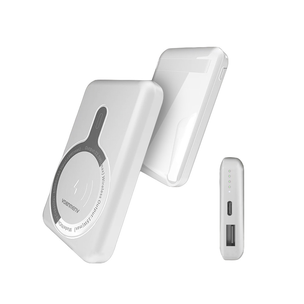 Power bank Magsafe iPhone + wireless charger 15W Magsafe White DP18 [2]