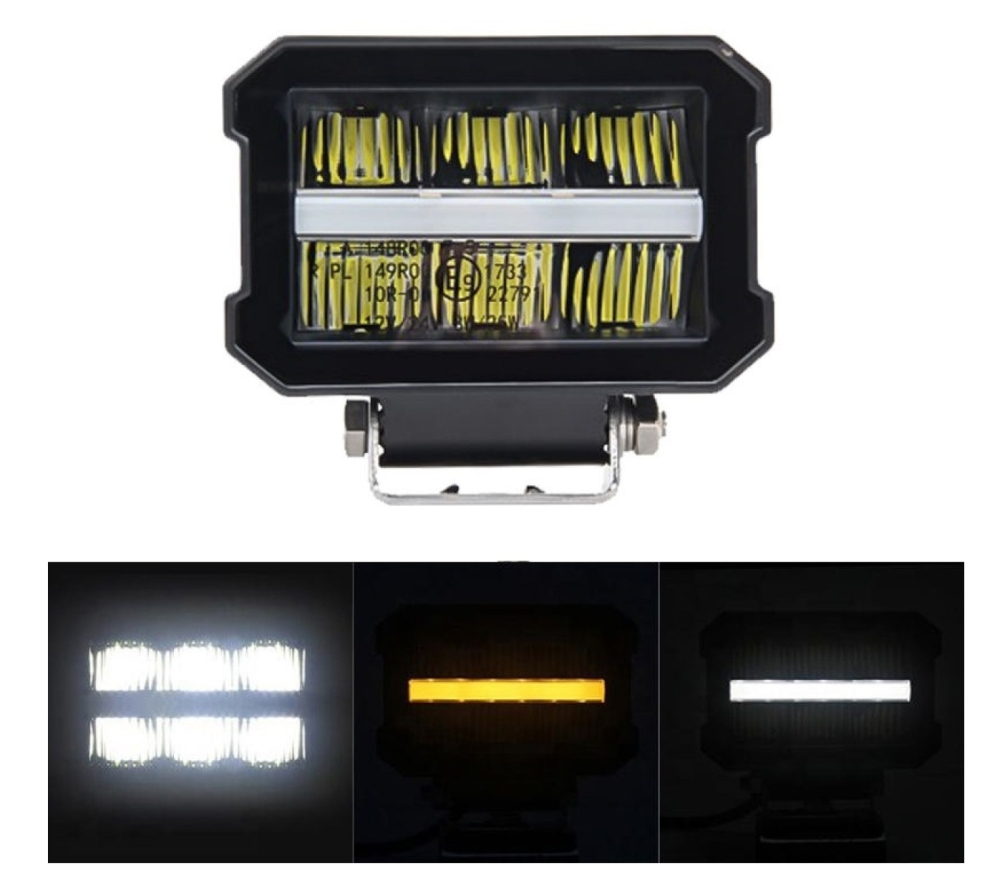 proiector led offroad 45W cu poziție albă și galbenă pentru atv utv jeep [3]