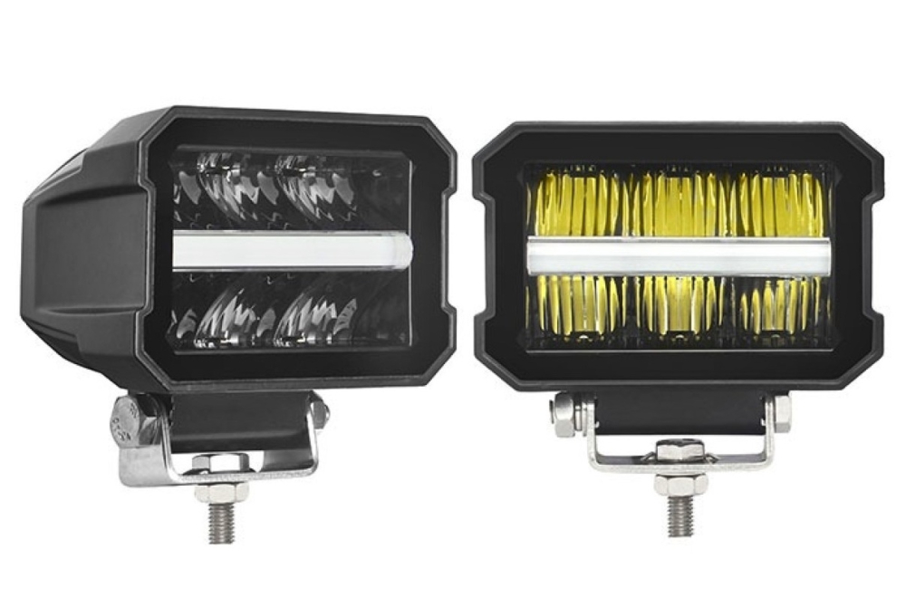 proiector led offroad 45W cu poziție albă și galbenă pentru atv utv jeep [1]