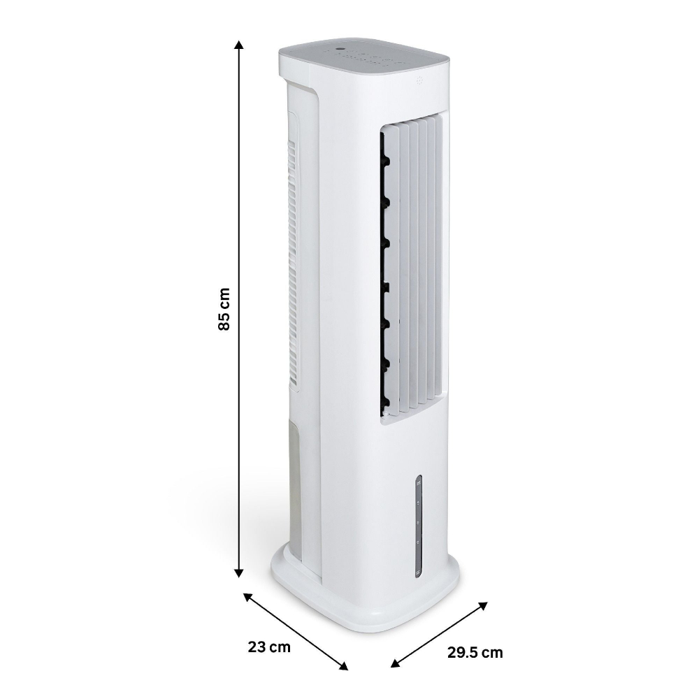 Racitor de aer turn Equation Cube, 55 W, rezervor 5 L, H 85 cm, 3 viteze, alb/ Ventilator [2]