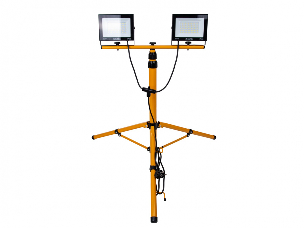 Proiector LED 2x50W cu trepied telescopic  culoare alb neutru 4500K [8]