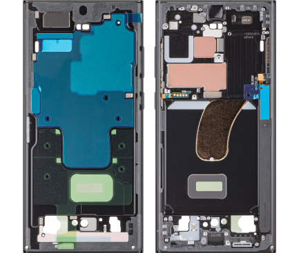 Rama / Carcasa / Mijloc, ecran Samsung Galaxy S23 Ultra, Original Service Pack, Neagra Graphite [1]