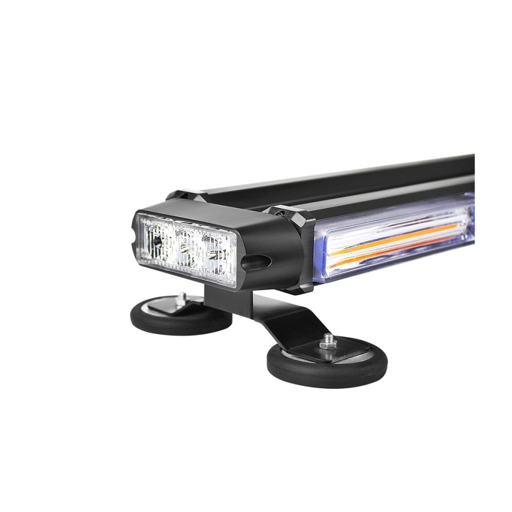 Rampa girofar proiector LED COB stroboscopic lumina portocalie 12 24V baza magnetica [3]