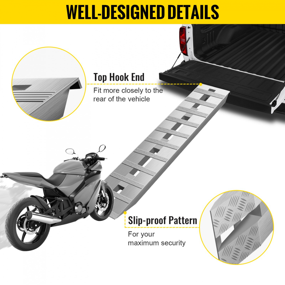 Rampe aluminiu atv offroad remorca, 2700kg,1.52metri lungime, 11kg greutate proprie [7]