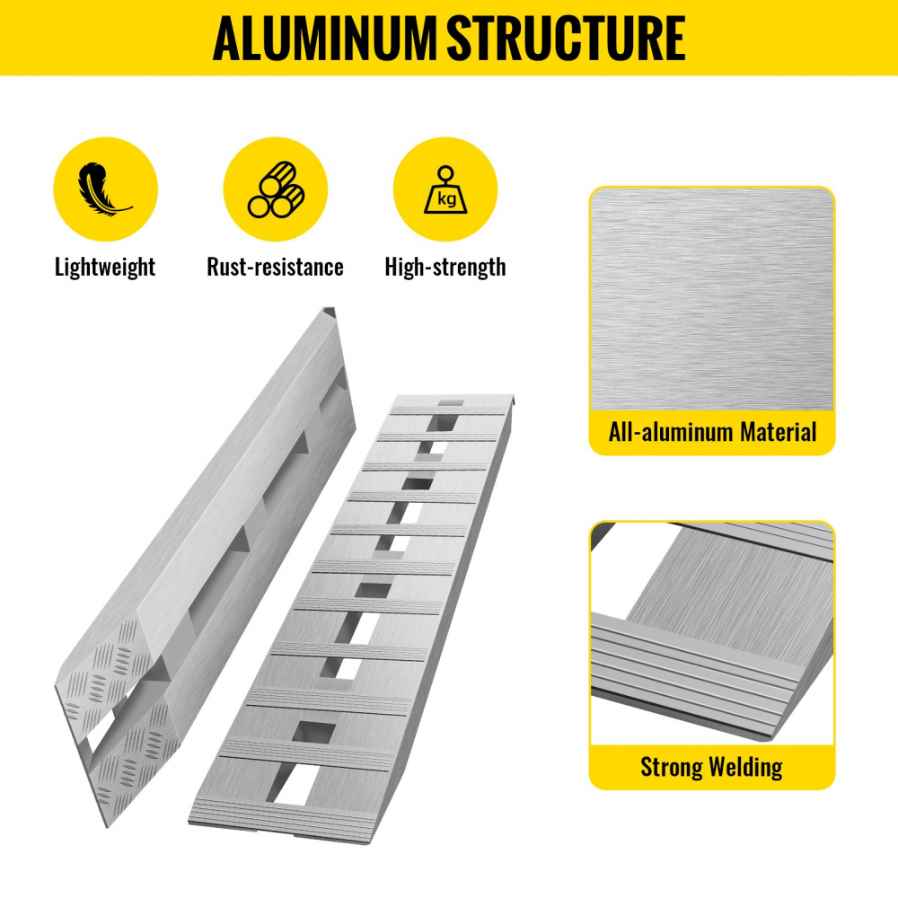 Rampe aluminiu atv offroad remorca, 2700kg,1.52metri lungime, 11kg greutate proprie [4]