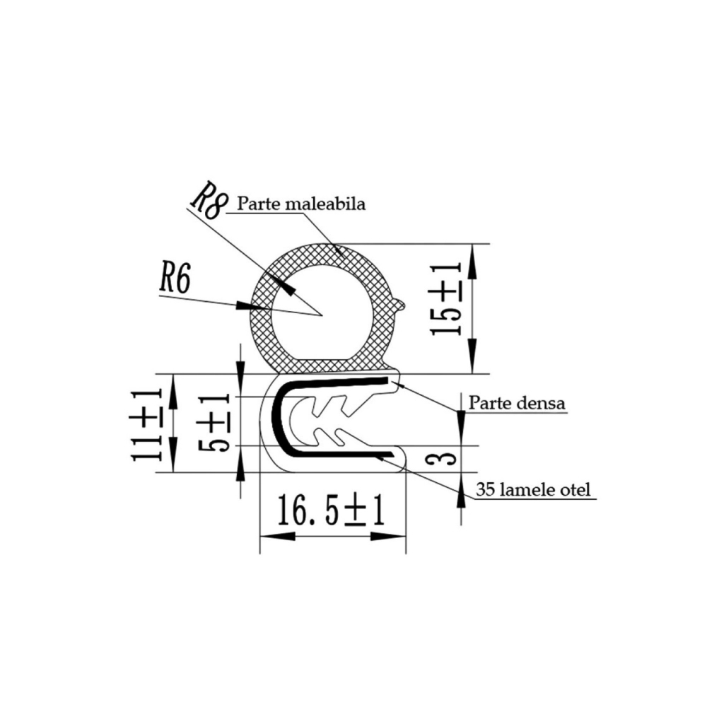 Rola Cheder cu insertie metalica 10 metri [2]