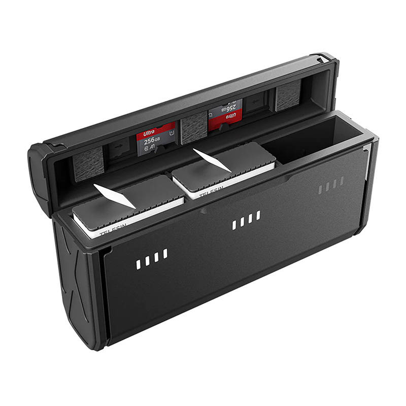 Set 2 baterii cu cutie pentru 3 baterii si card memorie pentru GoPro Hero 12 / Hero 11 / Hero 10 / Hero 9 [2]