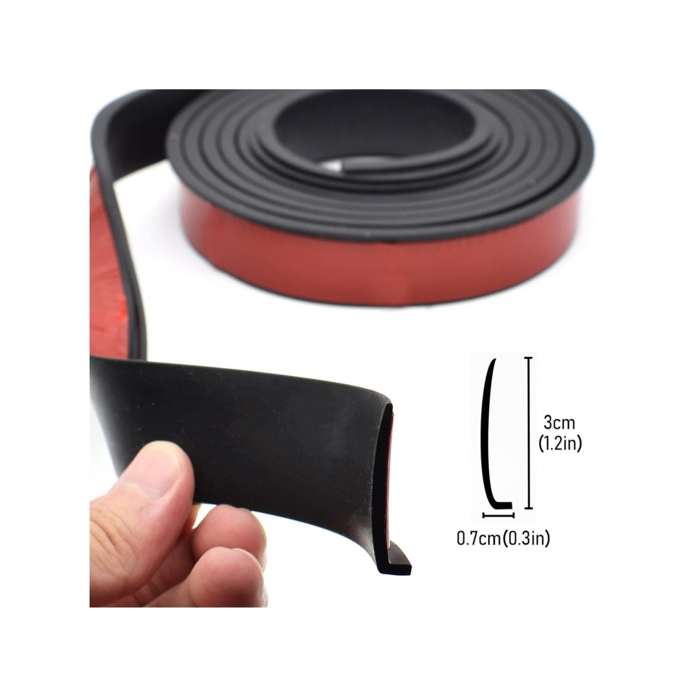 Set 4 ornamente protectie aripa din cauciuc 1,6mx4,5cm culoare Neagra [2]