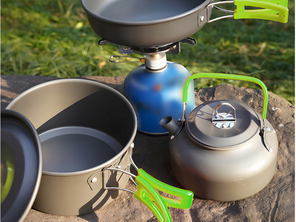 Set camping offroad, Set de vase de camping kemping ceainic tigaie 18in1 [4]