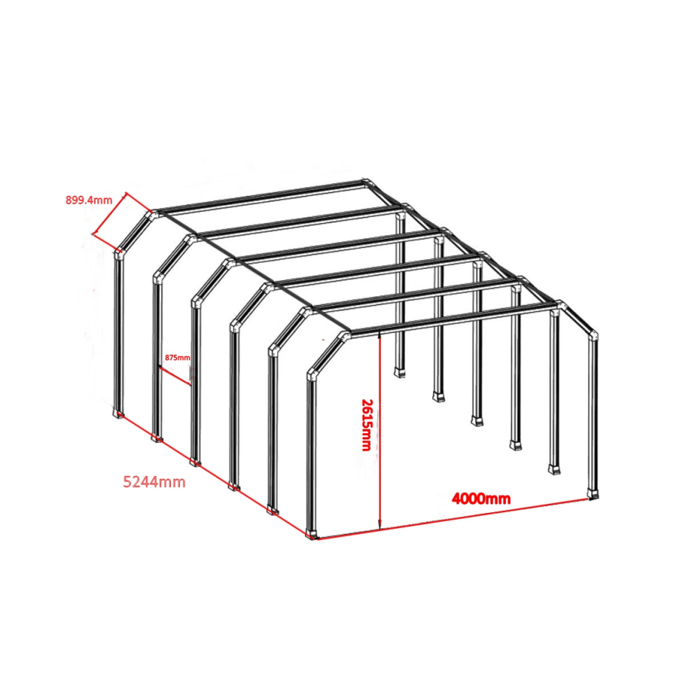 Tunel LED detailing auto 1470W, 6000K alb rece, 4000x5244 mm/ Lumini Garaj [3]
