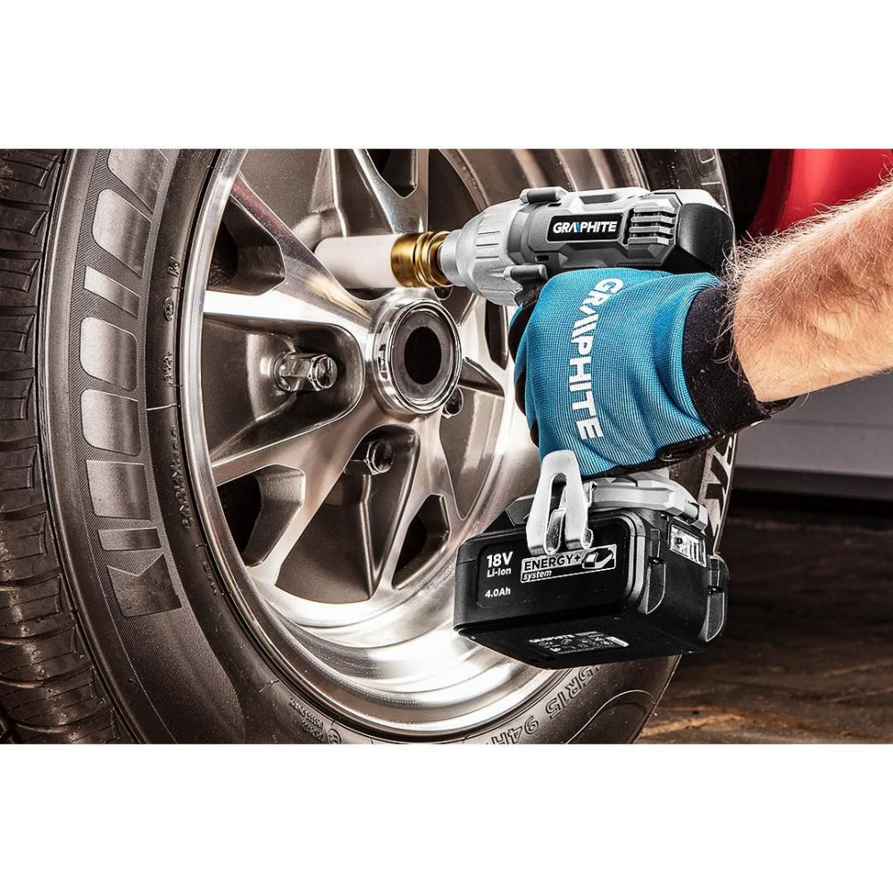 Masina de insurubat, de impact, cu acumulator 2 Ah, incarcator 18 V Li-ion, 180 Nm, 1/2", Graphite Energy [3]