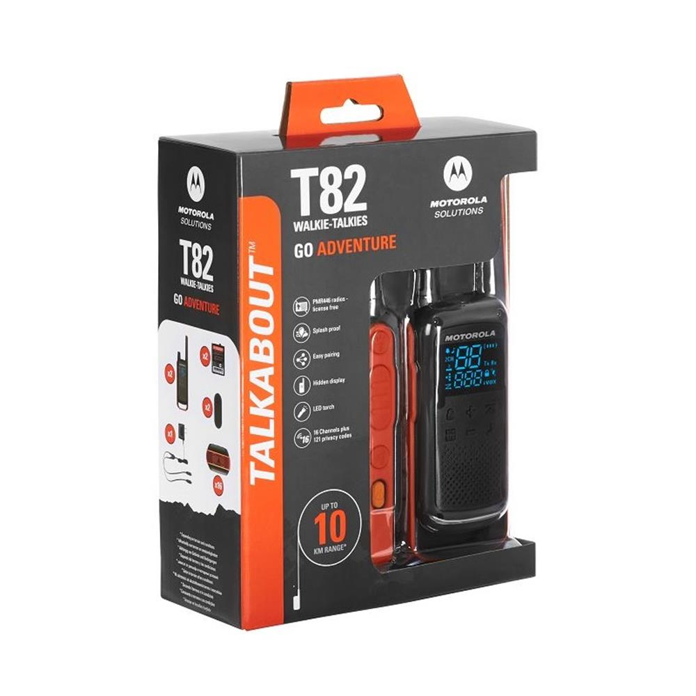 Set statie comunicatie Motorola Talkabout T82 Walkie Talkie, 2bucati, Red [2]