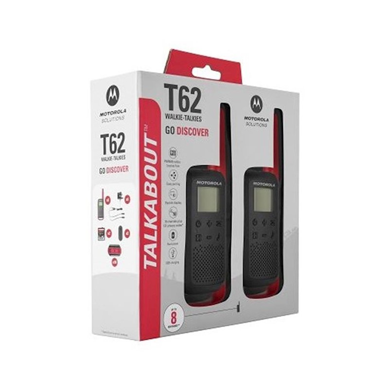 Set statie comunicatie Motorola Talkabout T62 Walkie Talkie, Red [2]