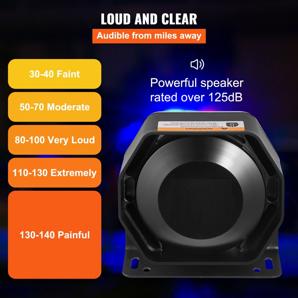 Sirena 18 melodii cu microfon 12V 200W , Profesionala [5]