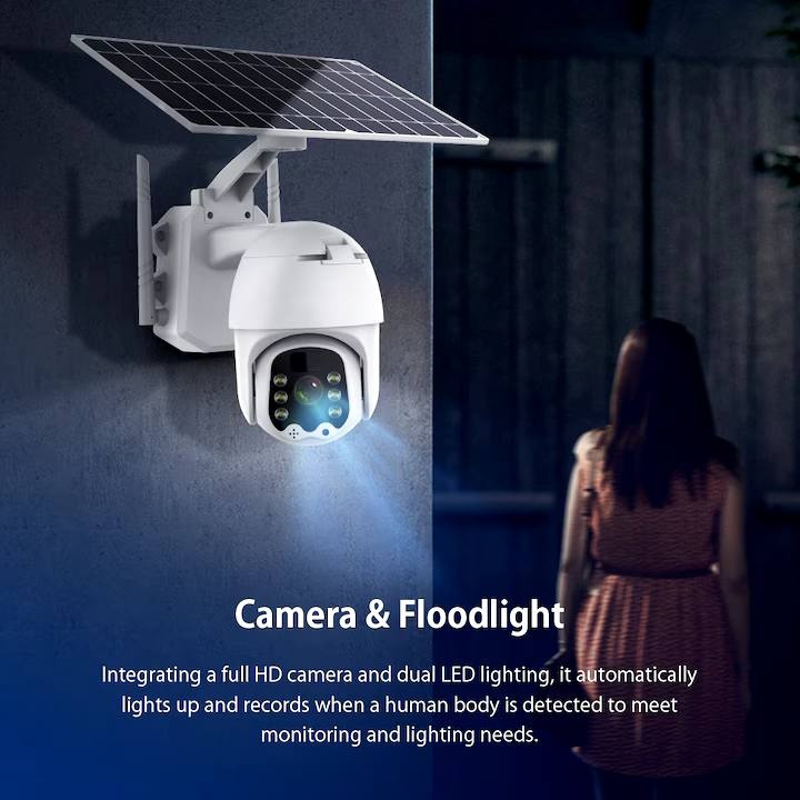Camera de Supraveghere 4G cu panou solar, 4MP, FullHD, Slot SD Card, Camera supraveghere cabana [2]