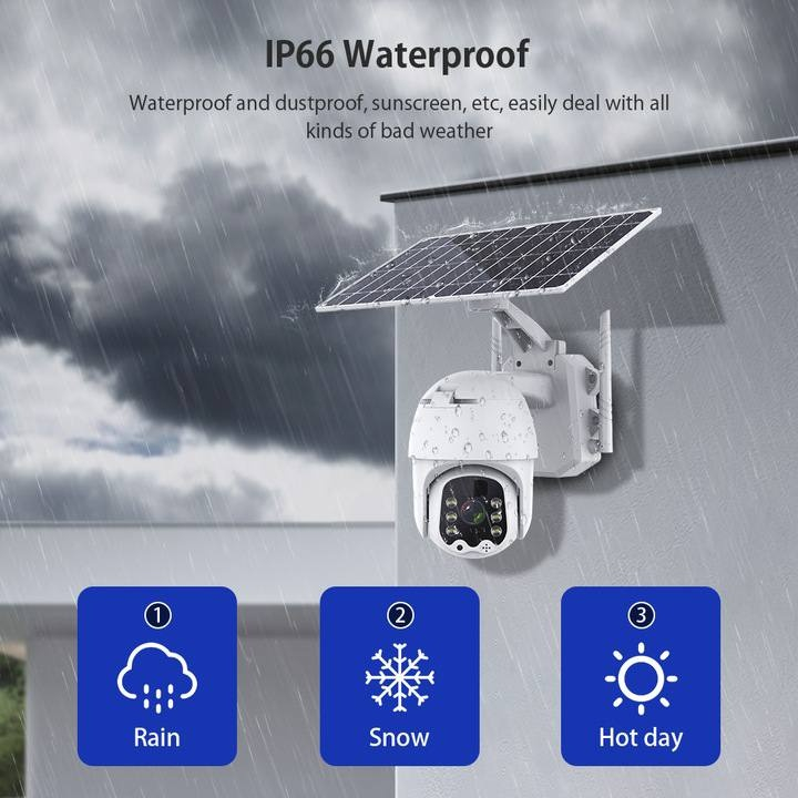Camera de Supraveghere 4G cu panou solar, 4MP, FullHD, Slot SD Card, Camera supraveghere cabana [4]