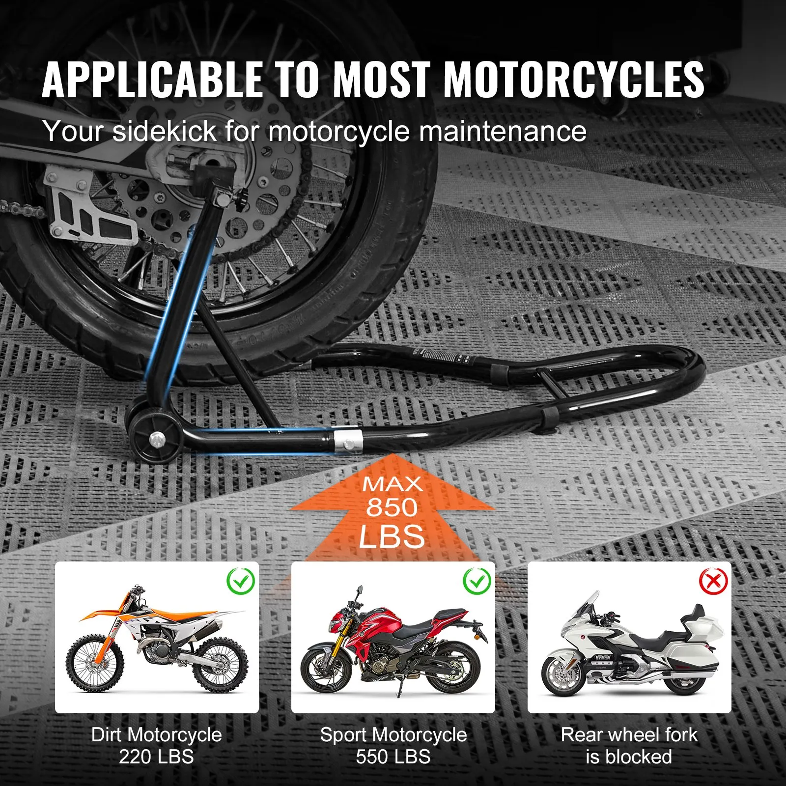 Stand Moto Spate 385kg – Paddock Ridicare Motocicletă [4]