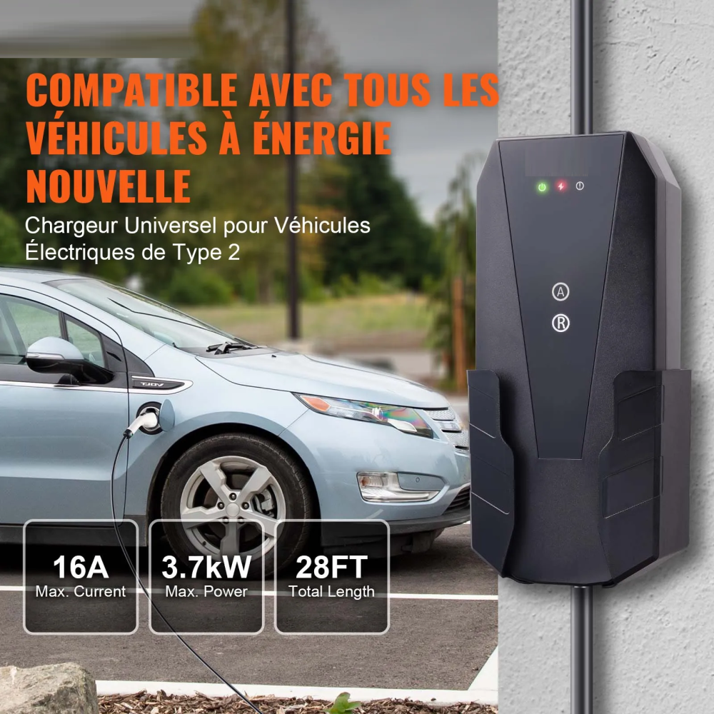 Statie de incarcare masini electrice EV POWER 3.7KW 16A Black, cu aplicatie telefon [2]