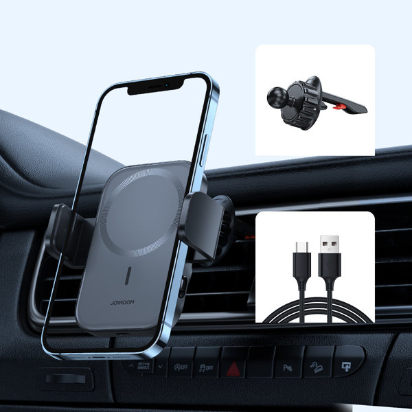 Suport Auto iPhone MagSafe cu incarcare Qi Wireless Induction Charger 15W Joyroom Car Holder Qi Wireless Induction Charger 15W (MagSafe Compatible for iPhone) for Air Vent (JR-ZS295 [3]