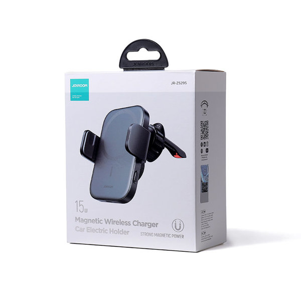 Suport Auto iPhone MagSafe cu incarcare Qi Wireless Induction Charger 15W Joyroom Car Holder Qi Wireless Induction Charger 15W (MagSafe Compatible for iPhone) for Air Vent (JR-ZS295 [5]