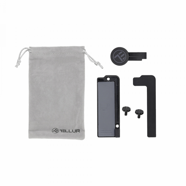 Suport magnetic de telefon pentru ecran laptop Tellur MDM, Negru [3]