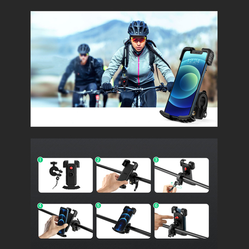 Suport Telefon bicicleta / Suport telefon ATV Ugreen Black [7]