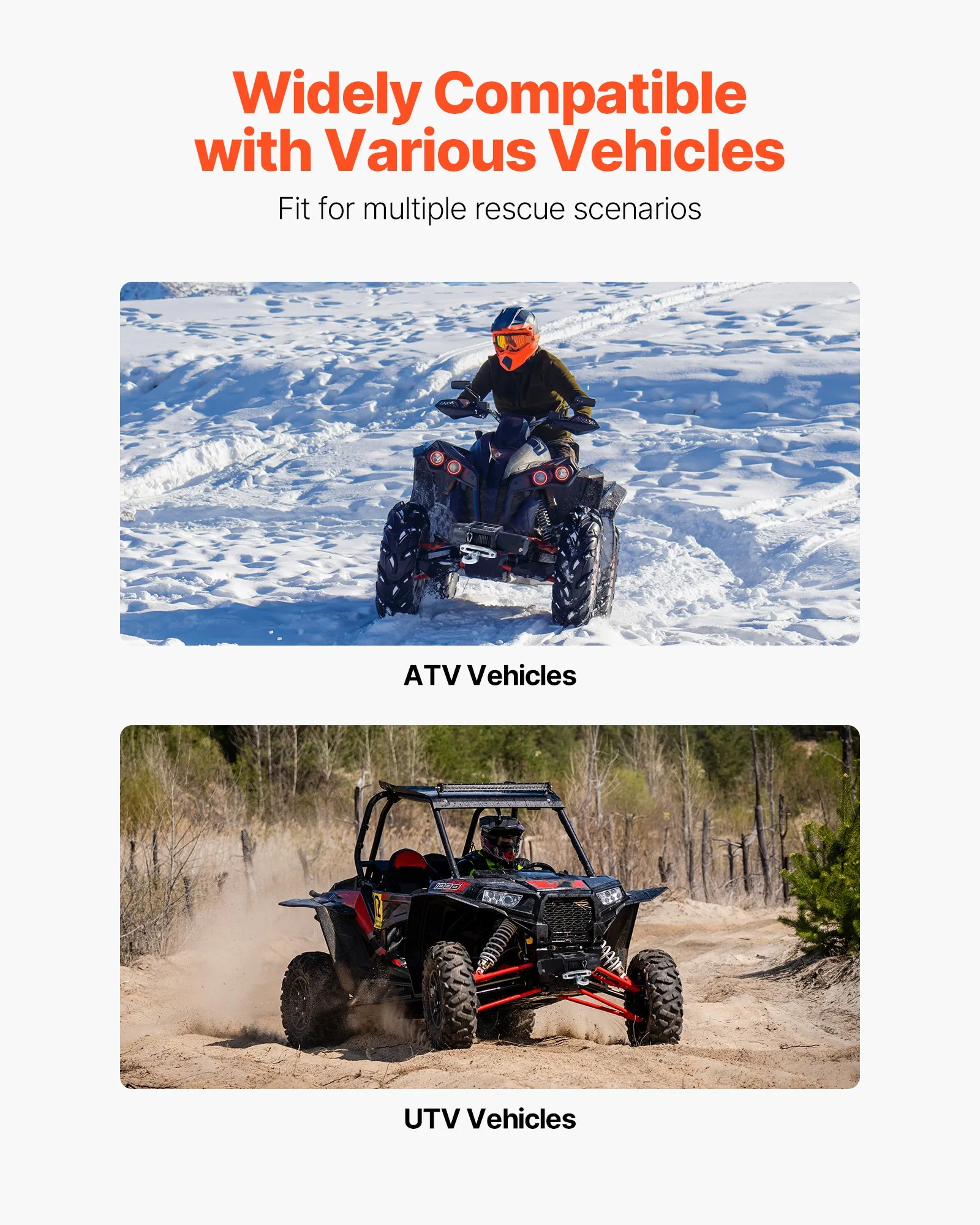 Suport troliu universal pentru ATV UTV SSV cu prindere în cârlig remorcare 2 inch [2]
