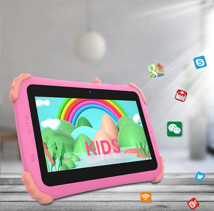 Tableta copii, Display 7 inch, Carcasa silicon / Tableta copii ,roz [3]