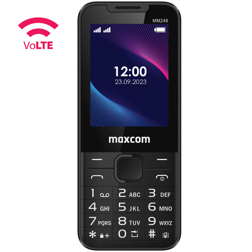 Telefon MaxCom Classic MM248 4G, Black, Dual SIM  Black / Telefon Taste MM248 / Telefon Seniori batrani [2]