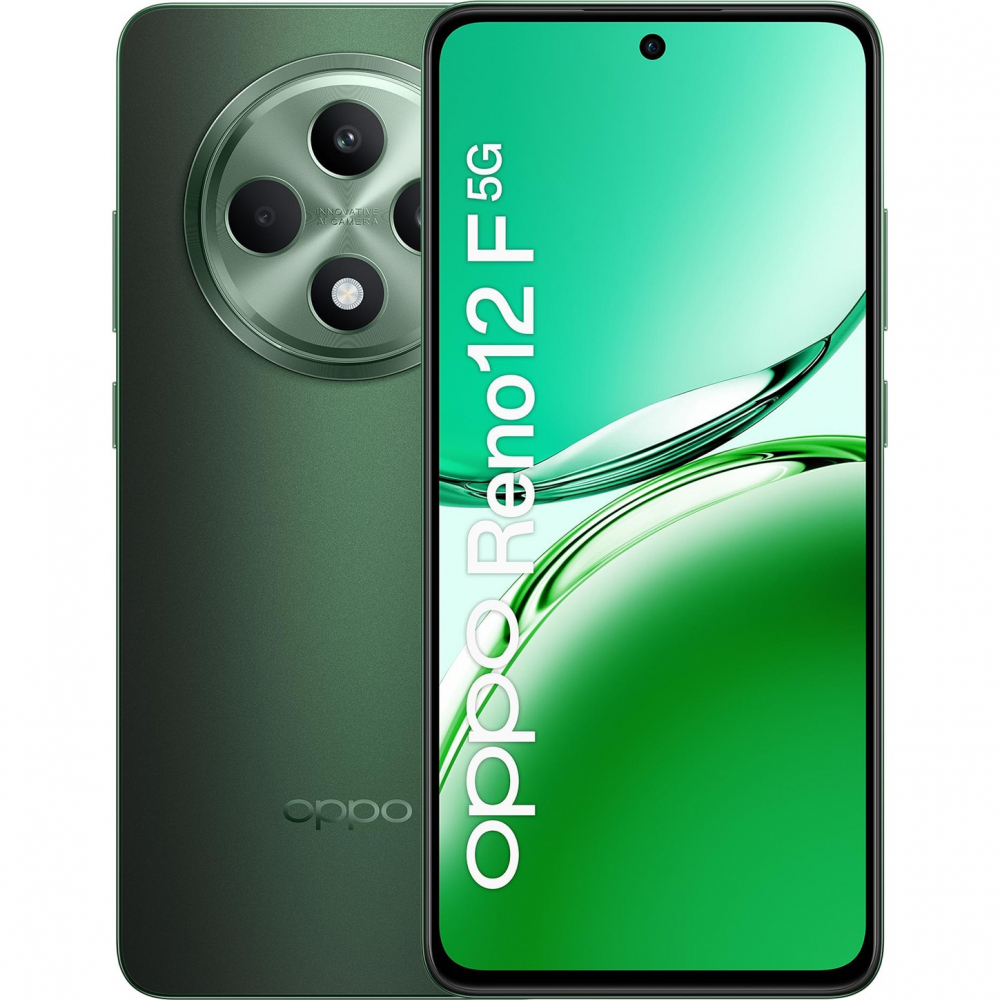 Telefon OPPO Reno 12F, 5G, Dual SIM, 256GB, 8GB RAM, 120hz,50mpx, Display 6.67 inch, Black Green [1]