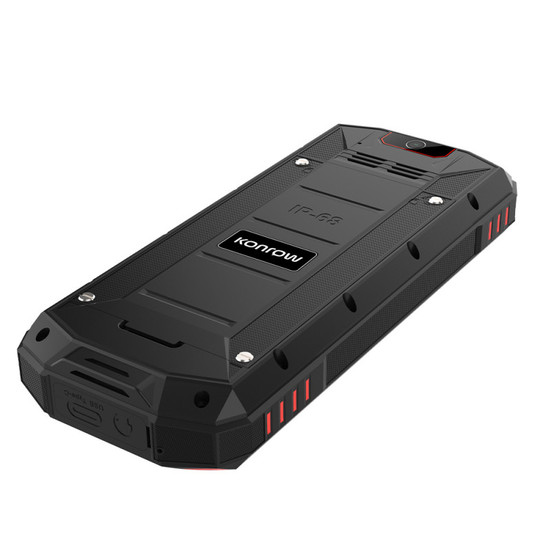 Telefon rezistent Konrow Stone Next (IP68 Certified Shockproof Phone - 2.4'' - Wifi Hotspot - 4G - Dual Sim) Black Telefon Taste [2]