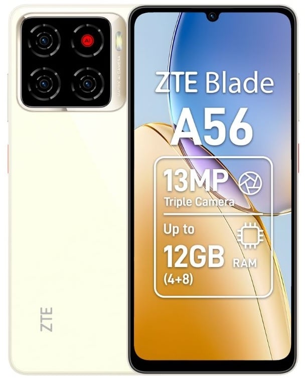 Telefon ZTE Blade A56, 4g, Display 6,75” 90Hz, 64gb, 4gb ram, Gold [1]