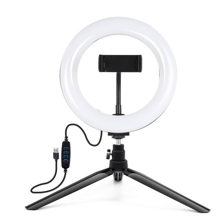 Trepied cu lumina led, cerc luminos 20cm, Lumina Vlog [5]