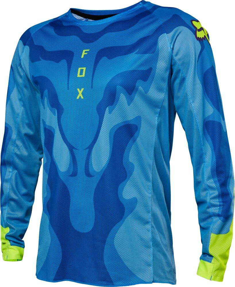 XL Jersey Moto FOX Airline Exo Albastru Galben Motocross Enduro ATV UTV [2]