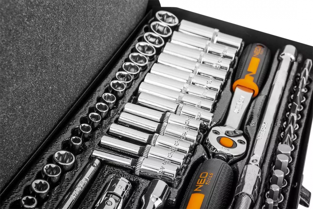 Trusa Chei 63 piese 1/4" multifuncționale, Tubulare, CrV/  Set de chei tubulare 63 piese [2]