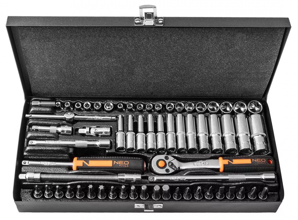 Trusa Chei 63 piese 1/4" multifuncționale, Tubulare, CrV/  Set de chei tubulare 63 piese [1]