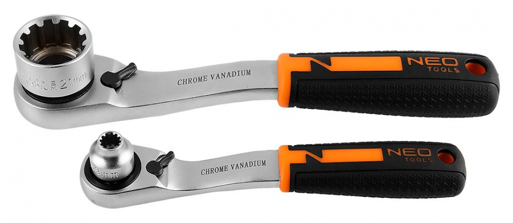 Trusa Chei, Set de chei tubulare 1/4„ + 3/8”, 46 buc. 10-019 NEO [3]
