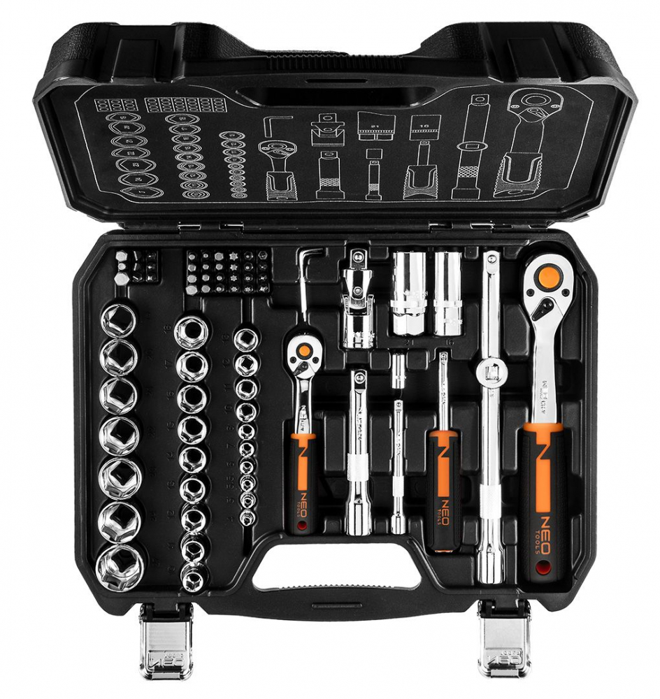 Trusa Chei 58 piese 1/2" multifuncționale, Tubulare, CrV/  Set de chei tubulare 58 piese [7]