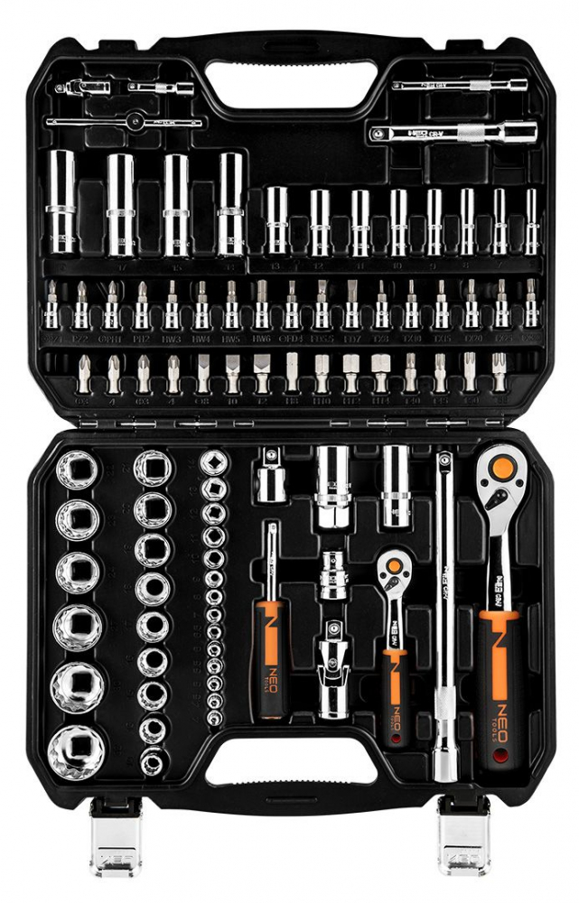 Trusa Chei 86 piese 1/4", 1/2", CrV  Tubulare, CrV/  Set de chei tubulare 86 piese [2]