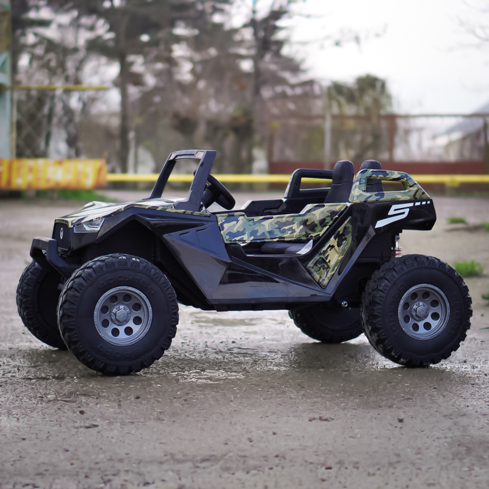 UTV Buggy XXL electric copii 500W 4x4 negru față [7]