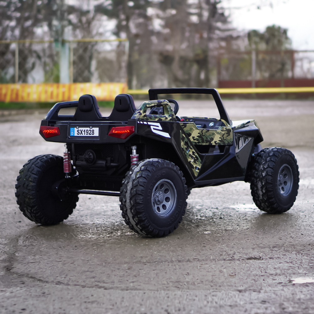 UTV Buggy XXL electric copii 500W 4x4 negru față [3]