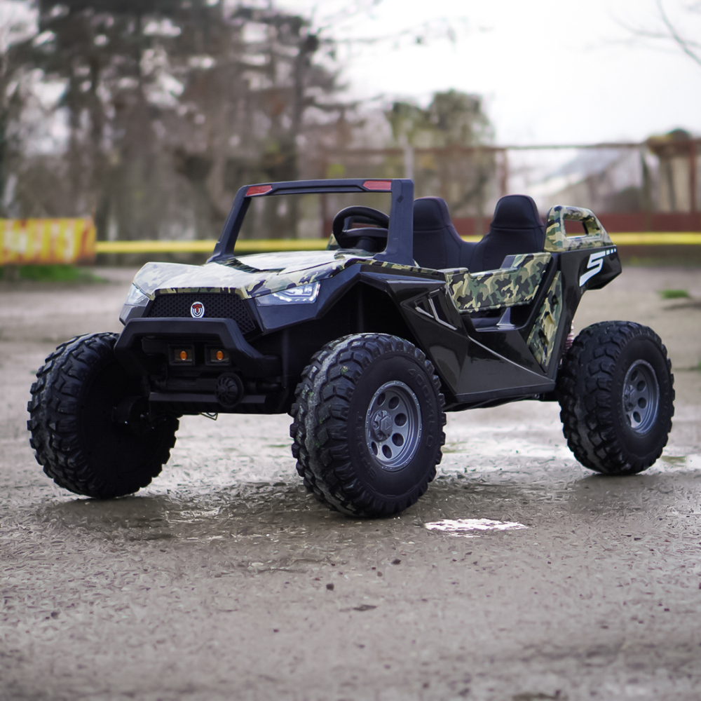 UTV Buggy XXL electric copii 500W 4x4 negru față [8]