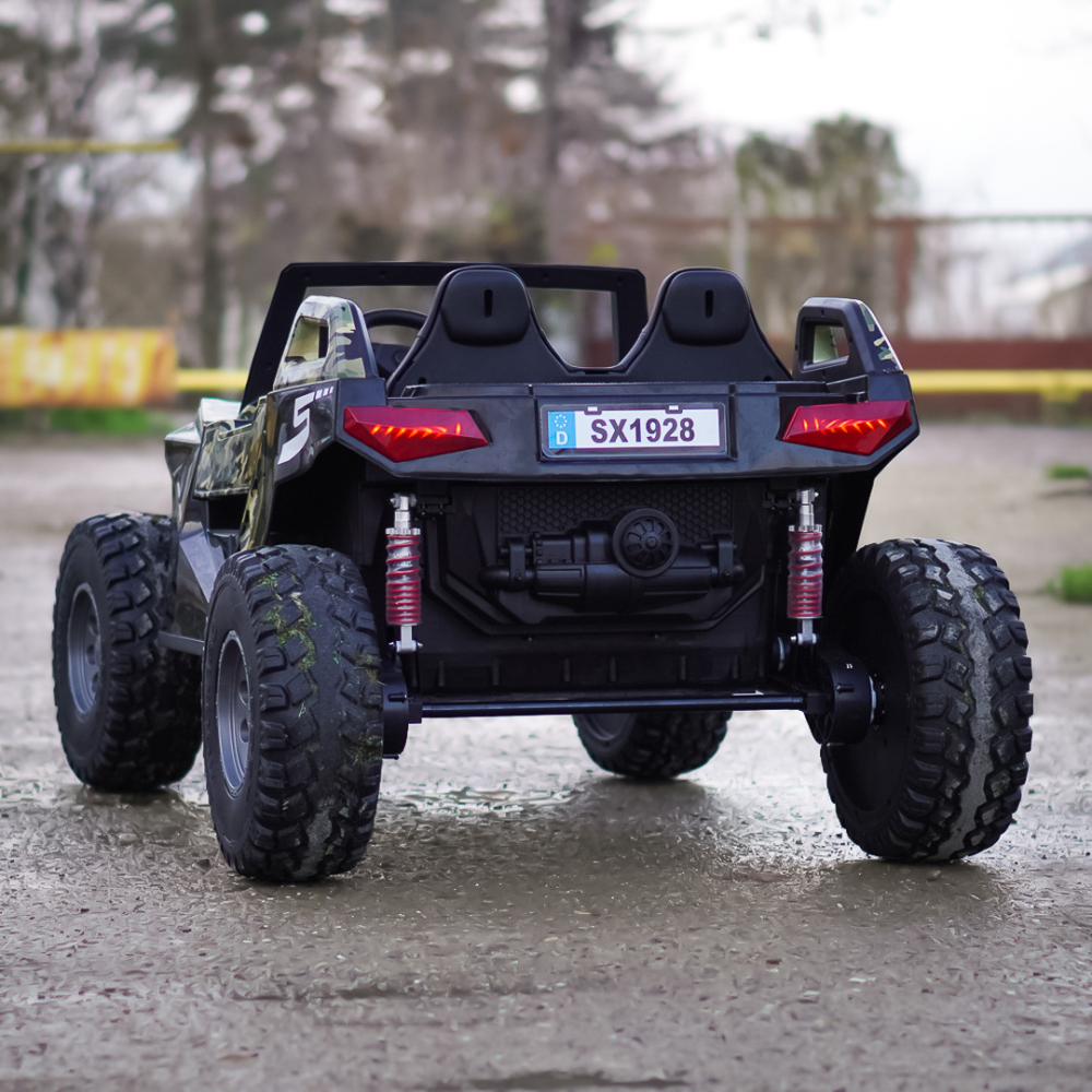 UTV Buggy XXL electric copii 500W 4x4 negru față [4]