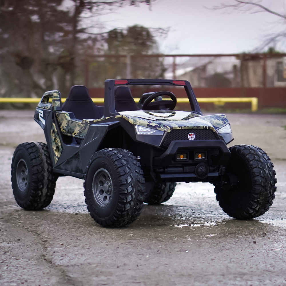 UTV Buggy XXL electric copii 500W 4x4 negru față [10]
