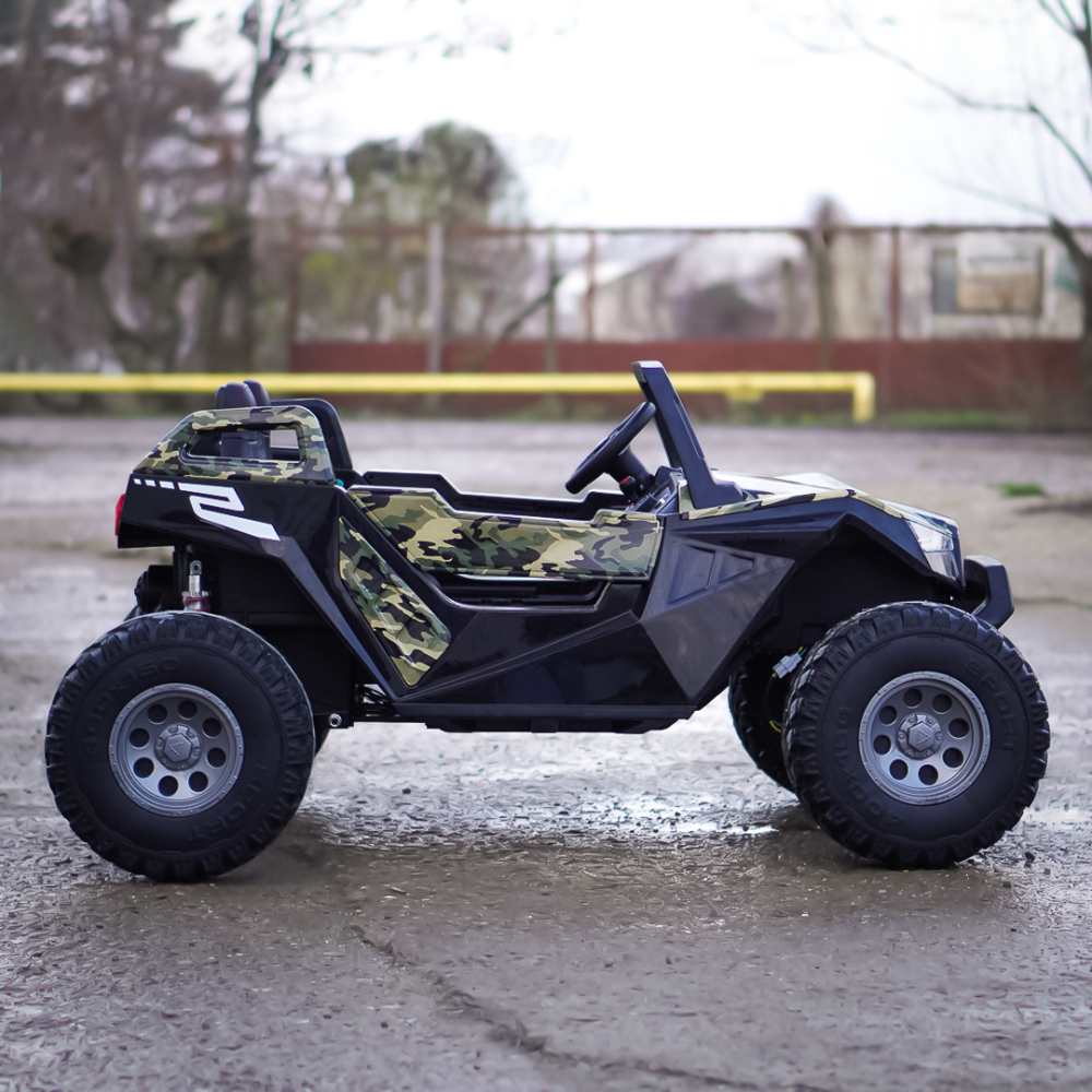 UTV Buggy XXL electric copii 500W 4x4 negru față [2]