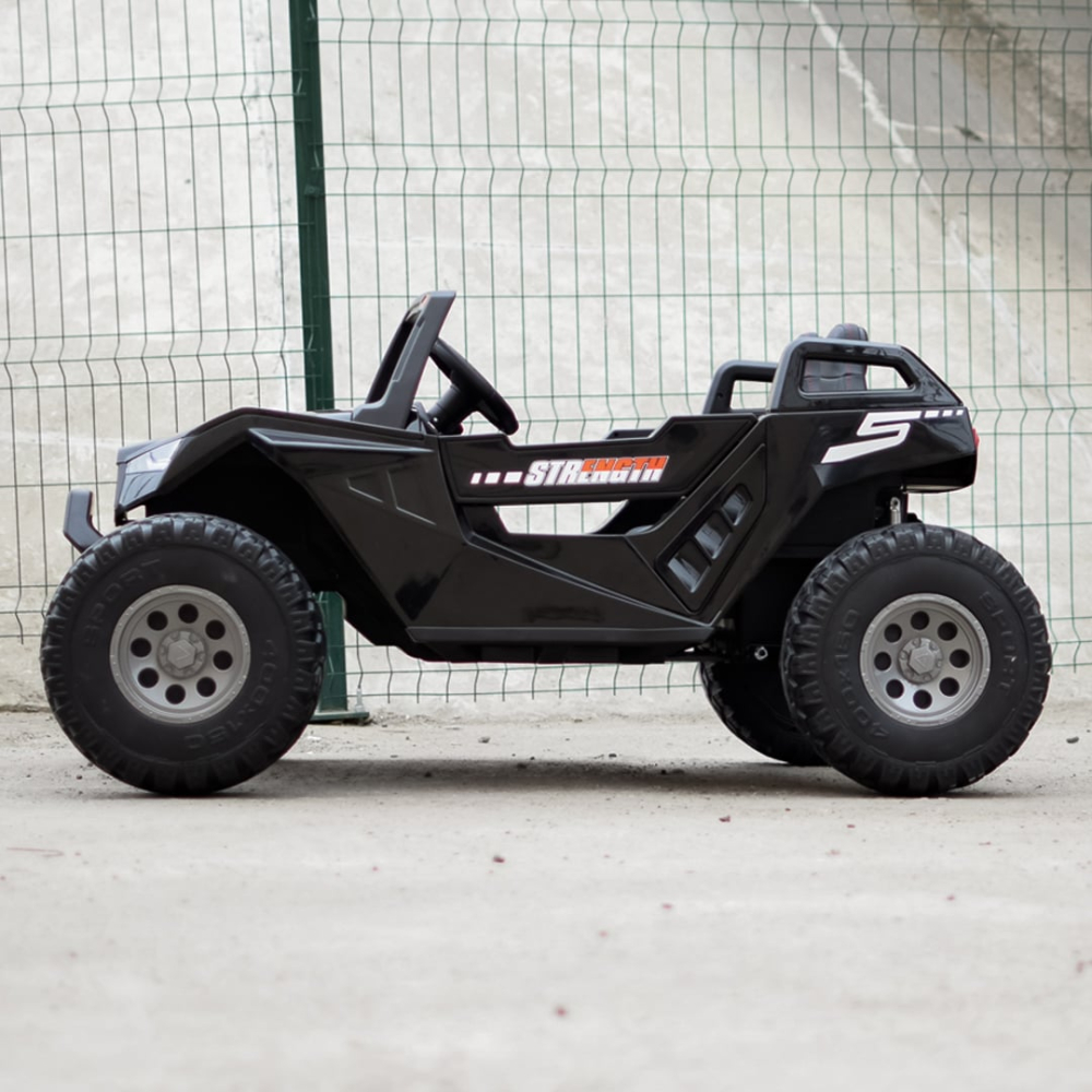 UTV Buggy XXL electric copii 500W 4x4 negru față [4]