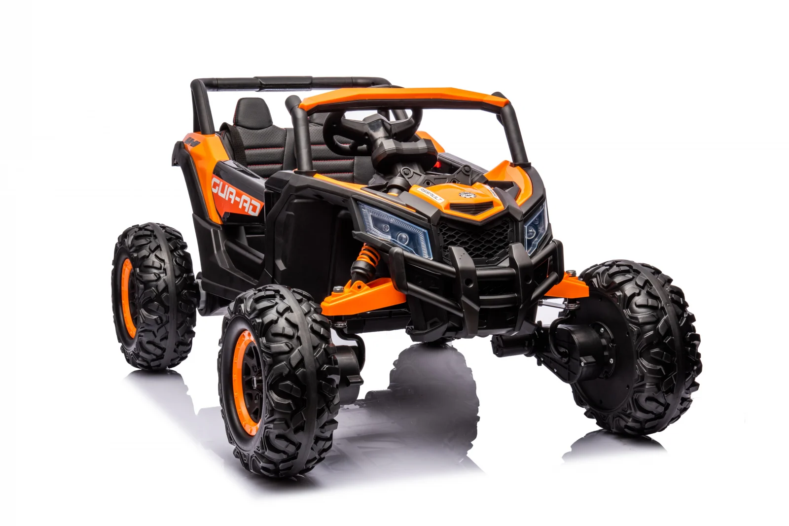 Masina UTV electric 4x4, BJJH105, 120W, 12V, 14Ah, premium, portocaliu, copii [3]